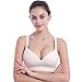 Women Comfy Seamless Nursing Bra Bralette Push Up Maternity Breastfeeding Bras (Nude, M)