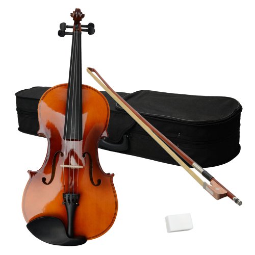 VIPITH 15" Acoustic Viola Case Bow Rosin Brown Include an Acoustic Viola, case, Bow and Rosin in a Pack