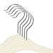 Closet Complete Baby Velvet Hangers, Premium Quality, True-Heavyweight, Virtually-UNBREAKABLE, Ultra-Thin, Space Saving No-Slip, Perfect Size for Babies 0-48 months 360° SPIN, Chrome Hook, Ivory 25pc