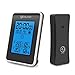 DIGOO TH1981 Indoor&Outdoor Thermometer, Weather Station Blue Backlit Hygrometer, Outdoor Forecast Sensor with Alarm Clock