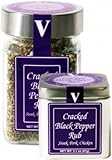 Cracked Black Pepper Rub – Victoria Taylor’s 5.5 Oz Jar – made with Organic Whole Peppercorns to give this Spice Rub a Fresh Ground Black Pepper Taste – Great on Vegetable Dishes and Meats, try it on your favorite Microwave Popcorn too!