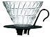 Hario V60 Glass Coffee Dripper, Size 02, Black