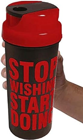 Dewberries Gym Shaker with Protein Mixer-700 ml Stop Wishing Start Doing