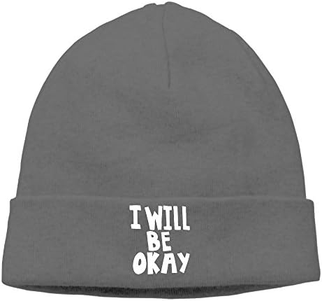 RichardLyons Mens I Will Be Okay Soft Jogging DeepHeather Beanies Skull Hat