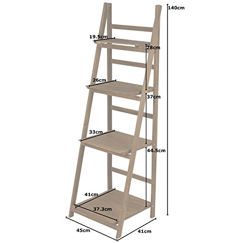 Hartleys 4 Tier Brown Ladder Shelf With Buy Online In India At Desertcart