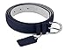 Belle Donne Womens Belt, Bonded Leather, Silver Polished Buckle, Belts for Women, For Ladies Dress and Jeans, Medium Navy Blue