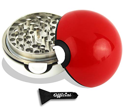 Official Pokeball Herb Grinder (Large) 2.7 Inches - With BONUS Scraper Tool - Cool Grinders For Herb & Spice With Catcher - 3 Part Grinder by Nestpark - Thumbnail 5
