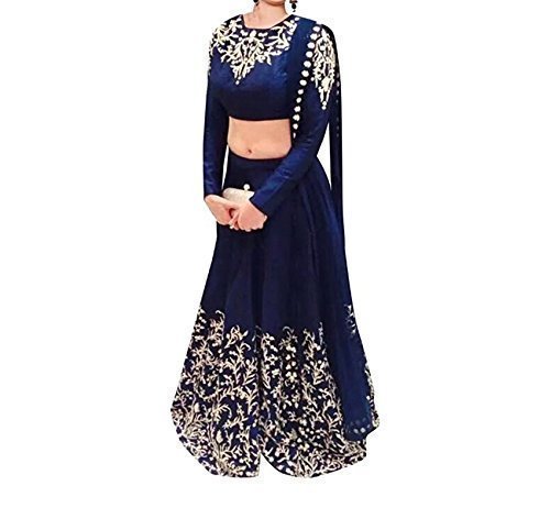Gloxi Fashion Women's Blue Banglory Silk Lehenga Choli (GL_Blue_143)