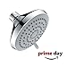 Purelux Shower Head 4 Inches Wall Mounted, 3 Spray Chrome Finish Showerhead, 5 Year Warranty