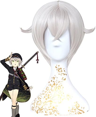 Uwowo 12"/30cm Colors Paragraph Hotarumaru Cosplay Wig Straight Bob Hair