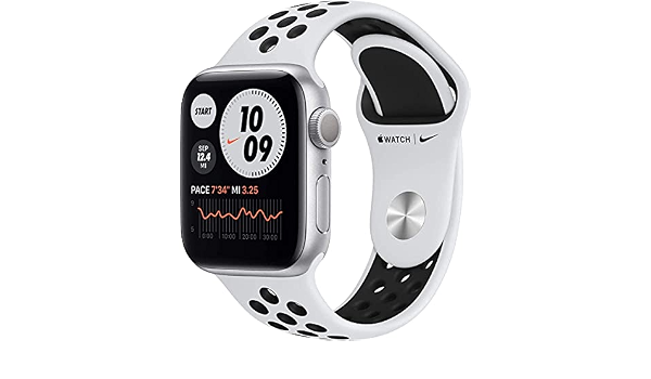 Amazon.com: Apple Watch Nike Series 6 GPS, 40mm Silver Aluminum Case with  Pure Platinum/Black Nike Sport Band, Regular - (Renewed) : Electronics