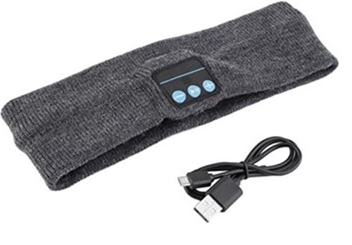 Bluetooth Headband, Ranger5 Wireless Sports Music Headwear Strap Outdoor Speaker and Headset, Grey - Thumbnail 2