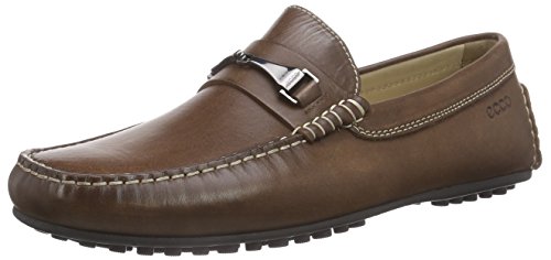 Ecco men s hybrid mocc slip-on loafer, walnut, 44 eu/10…