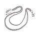 Uniqsum Simple Rope shape Double wallet chain Swivel Trigger snap Biker Punk Key chain (Silver)