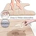 Yimobra Memory Foam Toilet Bath Mat U-Shaped, Soft and Comfortable, Super Water Absorption, Non-Slip, Thick, Machine Wash and Easier to Dry for Bathroom Commode Contour Rug, 24 X 20 Inches, Beige