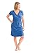 Kindred Bravely The Angelina Ultra Soft Maternity & Nursing Nightgown Dress (True Blue, Large)