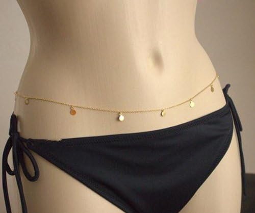 New Sexy Beach Bikini Harness Belly Waist Charm Gold Body Chain New Jewelry