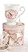 Delton 8107-6 Porcelain Rose Tea and Coffe Mug with Gift Box