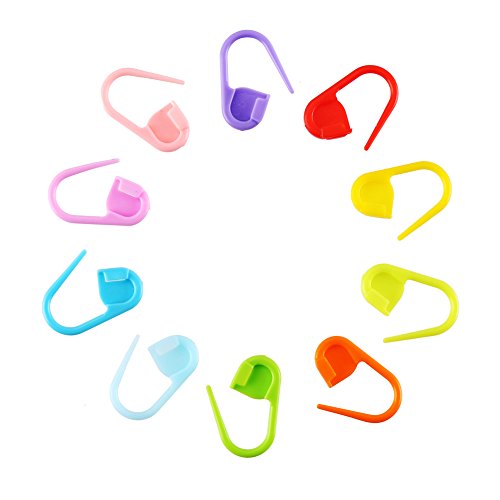 LOKIPA Crochet Locking Stitch Markers for Knitting 120pcs Mixed Color Stitch Marker Set Knitting Stitch Counter Needle Clips