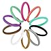 COOLOO Silicone Wedding Ring for Women, [10 Packs] Thin Stackable Braided Rubber Wedding Bands, Comfortable Durable, Affordable Fashion Elegant, Skin Safe