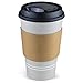 Disposable Coffee Cups With Lids - 16 oz To Go Coffee Cups (80 Set) With Sleeves and Tight Lids Prevent Leaks. Paper Hot Cup Holds Shape With Hot, Cold Drinks. Insulated to Protect Fingers from Heat!
