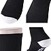 BABIBEAN Youth and Kids Football Socks, Mid Calf Custom Team Number Socks for Baseball, Soccer, Basketball 1 Pair Black