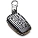 Vitodeco Genuine Leather Smart Key Fob Case Cover Compatible with Lincoln Continental, MKC, MKZ, MKX (2017 - 2022), Navigator (2018 - 2022), Nautilus (2020 - 2022) - 5 Buttons, Black