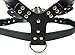 Leather Spiked Dog Harness Large Black 26