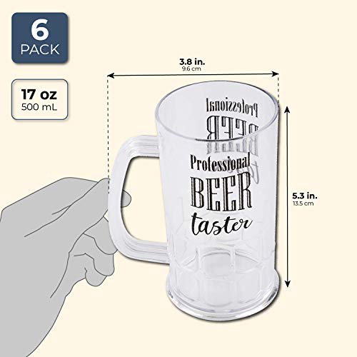 Bierkrug-aus-Kunststoff-mit-Griff-von-Juvale-Set-6-Stck-Mit-Englischen-Trinksprchen-Bruchsicher-Ideal-fr-Bier-Radler-Limonade-auf-Partys-beim-BBQ-Transparent-05-Liter-135-x-96-cm