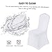 10 PCS White Chair Covers Polyester Spandex Dining Room Chair Covers for Living Room - Universal Stretch Chair Slipcovers Protector for Wedding, Banquet, and Party
