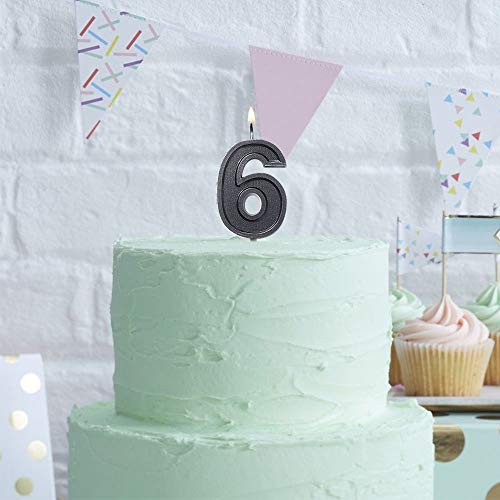 URAQT Birthday Candles Numbers, Black Glitter Birthday Numeral Candles for Birthdays, Weddings, Reunions, Theme Party, Number 2 - Thumbnail 5