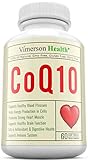 CoQ10 Cardiovascular Health in Softgels by Vimerson Health. Best Anti-Oxidant & Anti-Aging. All Natural & Non-Gmo for a Healthy Brain, Heart, Blood Pressure, Digestive & Immune System. Made in the USA