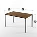 ZINUS Dessa Modern Studio Collection Soho Dining Table, Office Desk, Computer Desk, Table Only, Brown