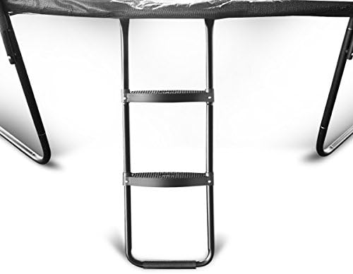 Gardenature Trampoline Ladder-2 Steps Wide-Step Ladder-Black