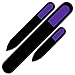Mont Bleu Premium Set of 3 Purple Crystal Nail Files in Black Velvet Pouch - Genuine Czech Tempered Glass - Lifetime Guaranty - HandMade in Czech Republic - Best Glass Nail File for natural nails