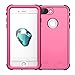 Waterproof Case for iPhone 7 Plus, iThrough Underwater Case for 7 Plus/5.5 Inch, Dustproof, Snow Proof, Shockproof, Heavy Duty Protective Slim Carrying Case Cover Protector for iPhone 7 Plus (Pink)