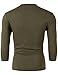 H2H Mens Casual Fashion Slim Fit Basic Cotton Henley T-Shirt OLIVEGREEN US L/Asia XL (CMTTS0194)