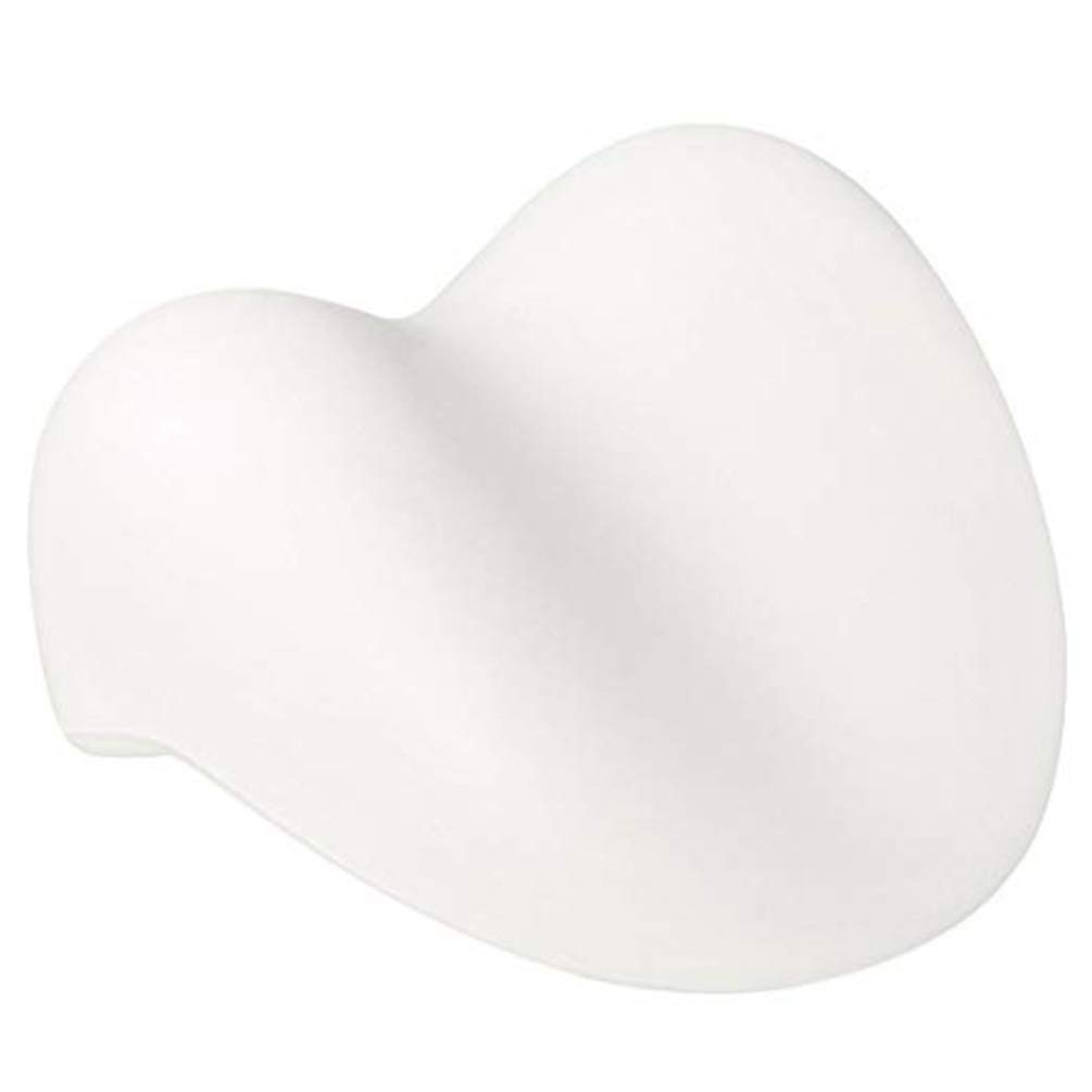 Mobestech Spa Bath Pillow Loving Heart Bathtub Neck Support PU Waterproof Suction Cups Head Cushion for Bathtub Hotel Home Spa Tub (White)