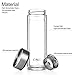 ONEISALL Double Walled Glass Water Bottle with Tea Infuser - Glass Tea and Coffee Travel Mug with Sleeve Carrier (400ml/13.5 oz)