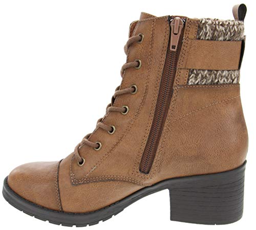 Sugar Women's Kiki Dress Block Heel Ankle Boot Ladies Side Zipper Bootie Brown w/Sweater 10 - Thumbnail 3