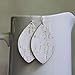 Genuine Cork, Leather, Sterling Silver Petal Earrings // White Cork and Leather // Joanna Gaines Inspired // Lightweight Statement Earrings