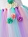 Muababy Baby Girl Unicorn Costume Pageant Flower Princess Party Tutu Dress with Headband (5-6 Years, 1438)