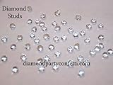 4mm Edible Diamond Studs Wedding Cake Sugar Decoration 65pcs 8 Color Choices (Clear)