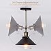 Industrial Wall Sconce, Adjustable Vintage Edison Simplicity Wall Lamp, Loft Style Swing Arm Light Fixtures with Black Metal Shade for Bathroom, Cafe and Club, (NO Plug-in)
