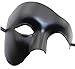Coxeer Phantom of The Opera Mask Venetian Masquerade Mask Vintage Design(Black)