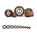 Deathly Hallows Organic Wood Flesh Tunnels Double Flared Ear Stretcher Saddle Plugs Gauge 8mm - 20mm