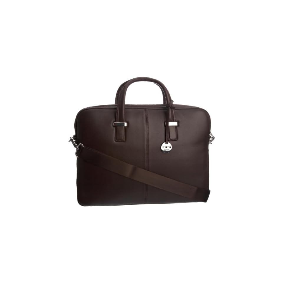 KNOMO London Larissa 15 Leather Laptop Portfolio (Brown) on PopScreen