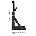 Folding Shelf Bracket Max. Load 220 lb, Black Paint Wall Mounted Shelf Bracket DIY Space Saving for Table Work Bench, Pack of 2 (8 Inch)