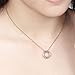 18k Rose Gold Plated Triple Rings Necklace,Interlocking Ring Charm Necklace,Sentiment Necklace -NGR059