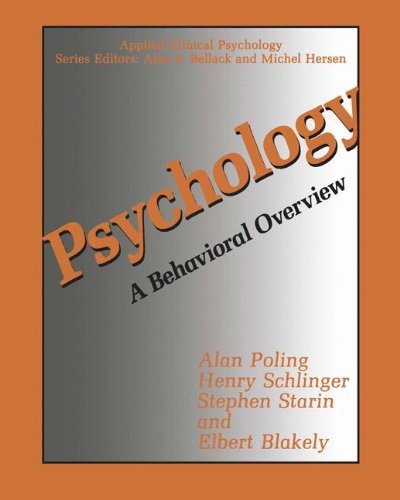 Psychology: A Behavioral Overview (Nato Science Series B:)